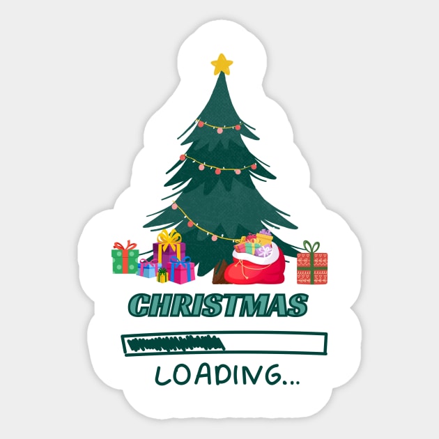 Christmas is Loading Sticker by Quotigner